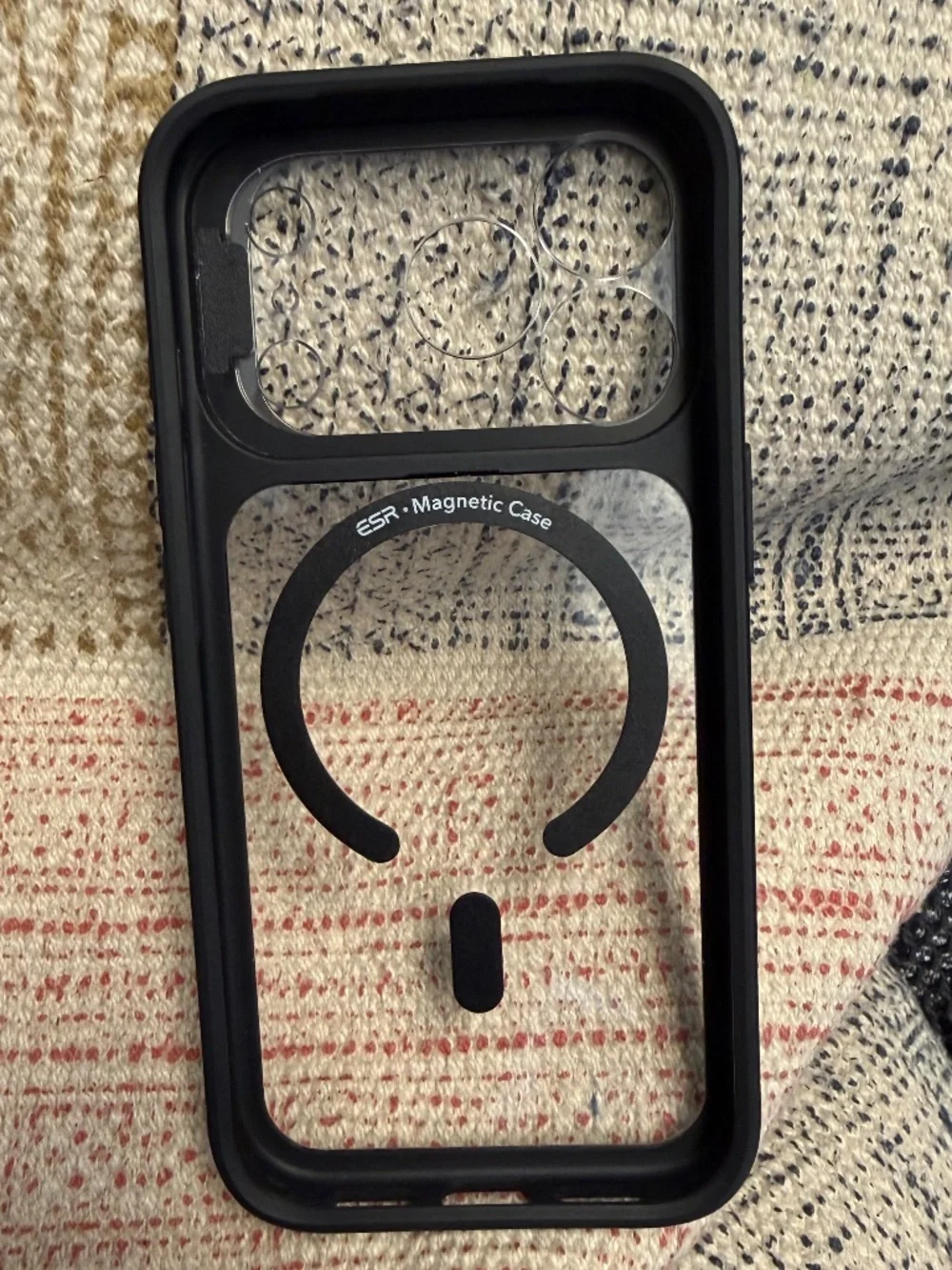 ESR Case iPhone 17 Pro - Black Dark Clear Kickstand Used 1 Week